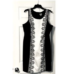 Worthington B&W Lined Sleeveless Dress, Sz:14W